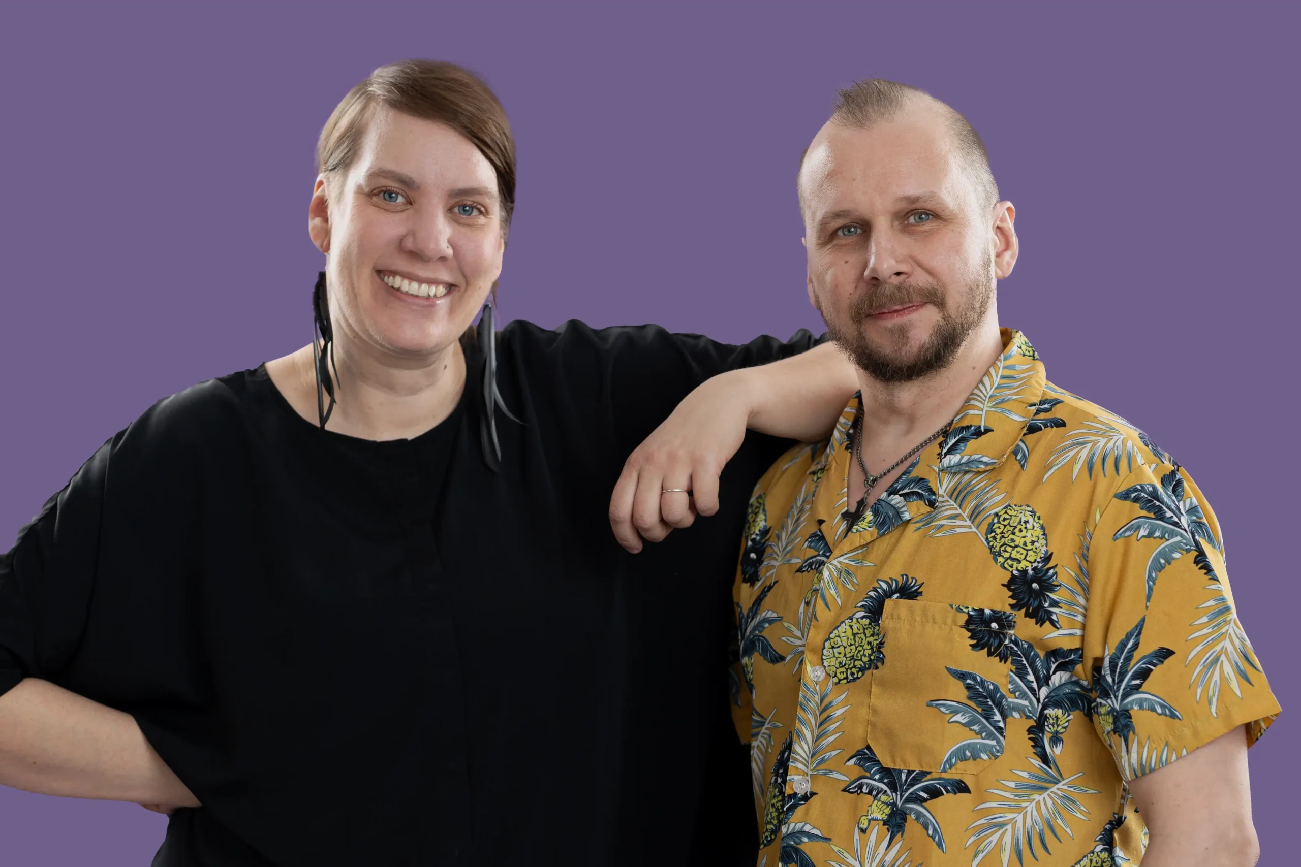 Terhi Hytönen ja Arttu Studio Tiilessä Haagassa